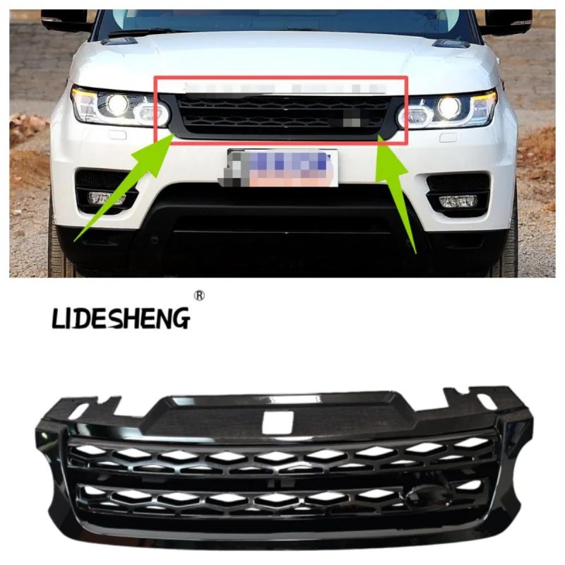 

LR054767 LR044121 Передняя решетка, черная накладка для LAND ROVER Range Rover Sport L494 2014-2016