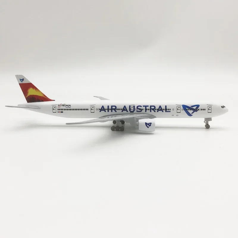 19cm Air Austral Airlines Boeing 777 B777 Airways modello di aeroplano in metallo in lega Diecast modello di aereo e ruote aereo aereo