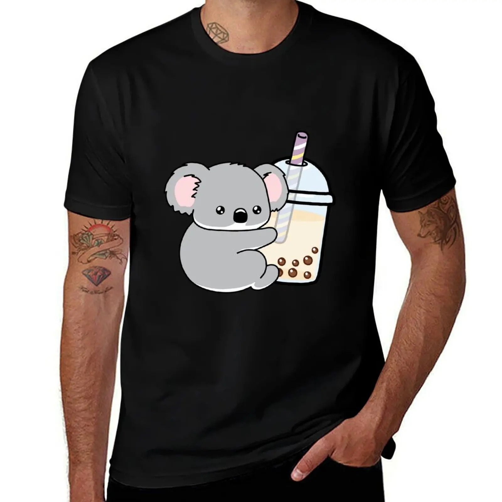 

Little Koala Loves Boba! T-Shirt graphics football t shirt shirts graphic tee t shirt men 100℅ cotton