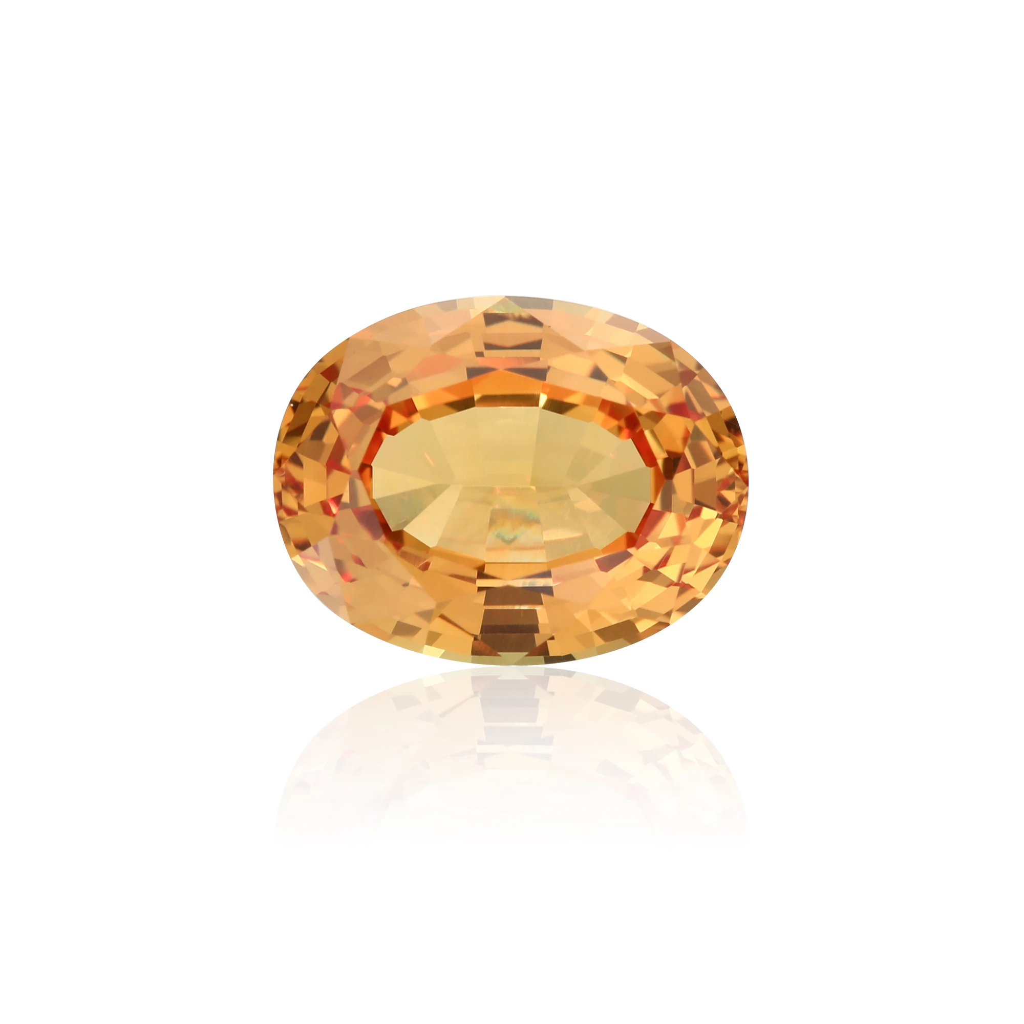 

Fei Peng 100% Orange Sapphire Loose Oval Cut Gemstone for Charms Advanced Jewelry Making Materials DIY