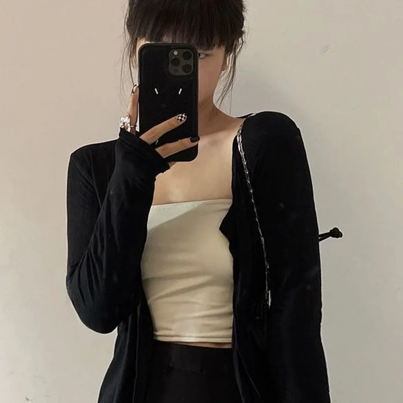 

Куртки женские тонкие однотонные женские летние простые Ins верхняя одежда праздничная студенческая универсальная уличная одежда в стиле Харадзюку Лидер продаж солнцезащитная посадка