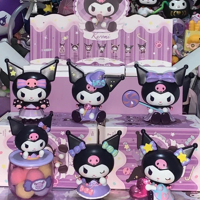 Sanrio Kuromi Trick Or Treat Without Sugar Series blind box Figure Kawaii Anime Pvc Model Action Figurines Children Toy Gifts