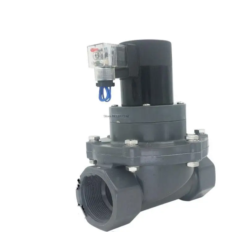 CPVC Solenoid Valve 50% Corrosion Acid Resistance Valve ZCF-15 CPVC DN15 1/2