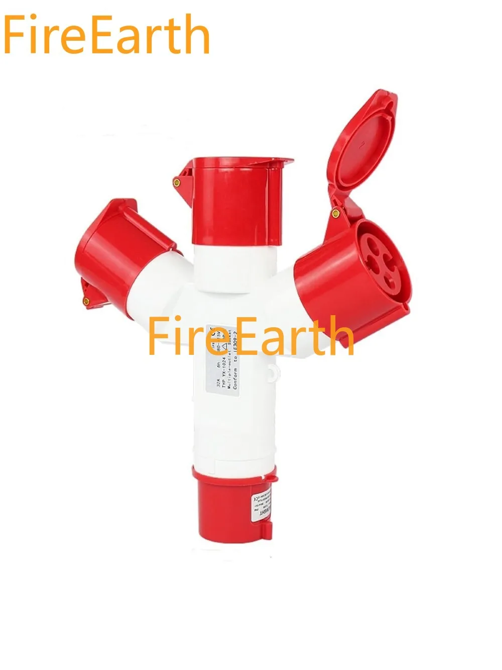 

IEC60309 Industrial CEE Connector Y Type Male 1 to 3 Female Socket 4P 32A 380V-415V 3P+E+N 6h IP44