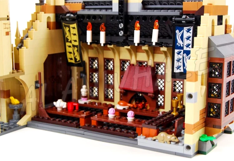 938pcs Magical World of Wizards School Great Hall 4-level Tower Caslte Boat 11007 Building Blocks toy Compatible With Model