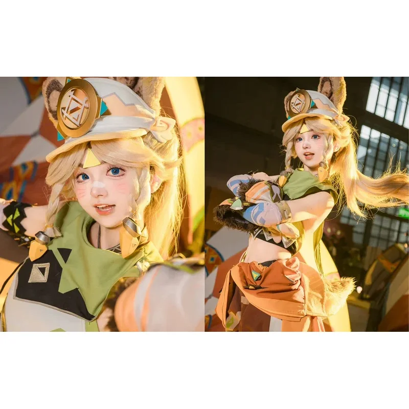 Genshin Impact Kachina Cosplay Costume Adult Women Anime Carnival Halloween Party Masquerade Game Outfit Premium Cos Wig
