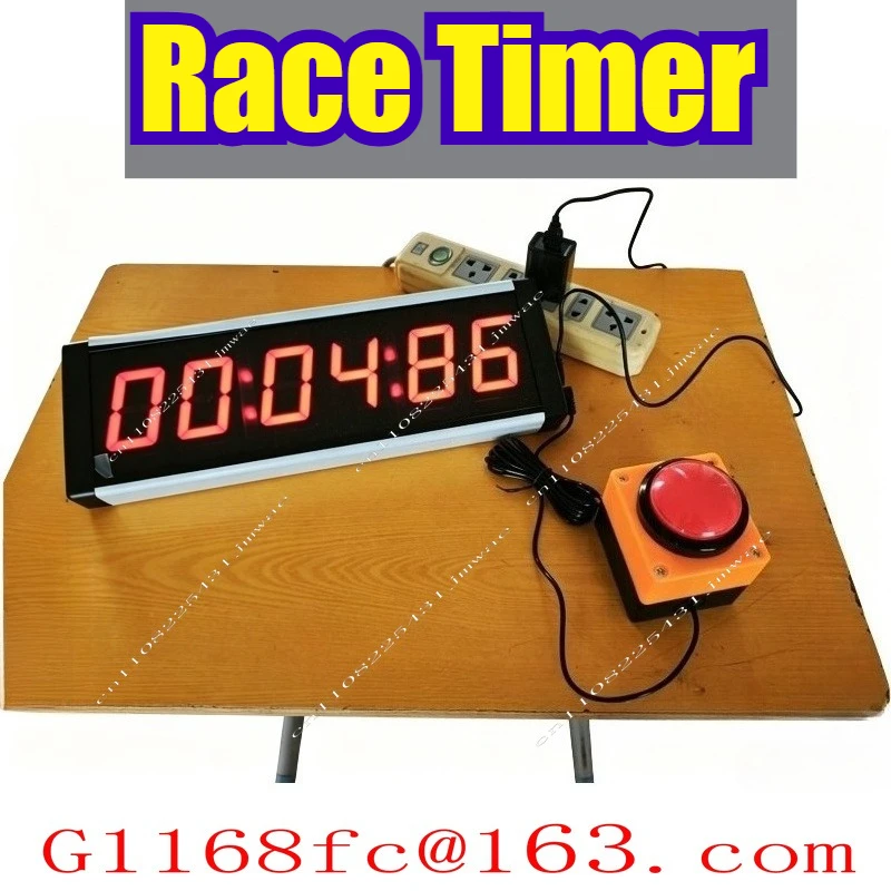 Competition Timer, Voice Countdown, Stopwatch, LED Digital Display, Training Speech, Basketball Room Remote Control Timer