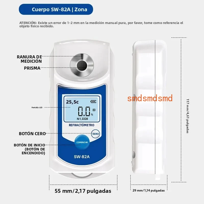 Digital Alcohol Refractometer, 0-80%vol Home Brewing Concentration Tester, Baijiu Concentration Meter