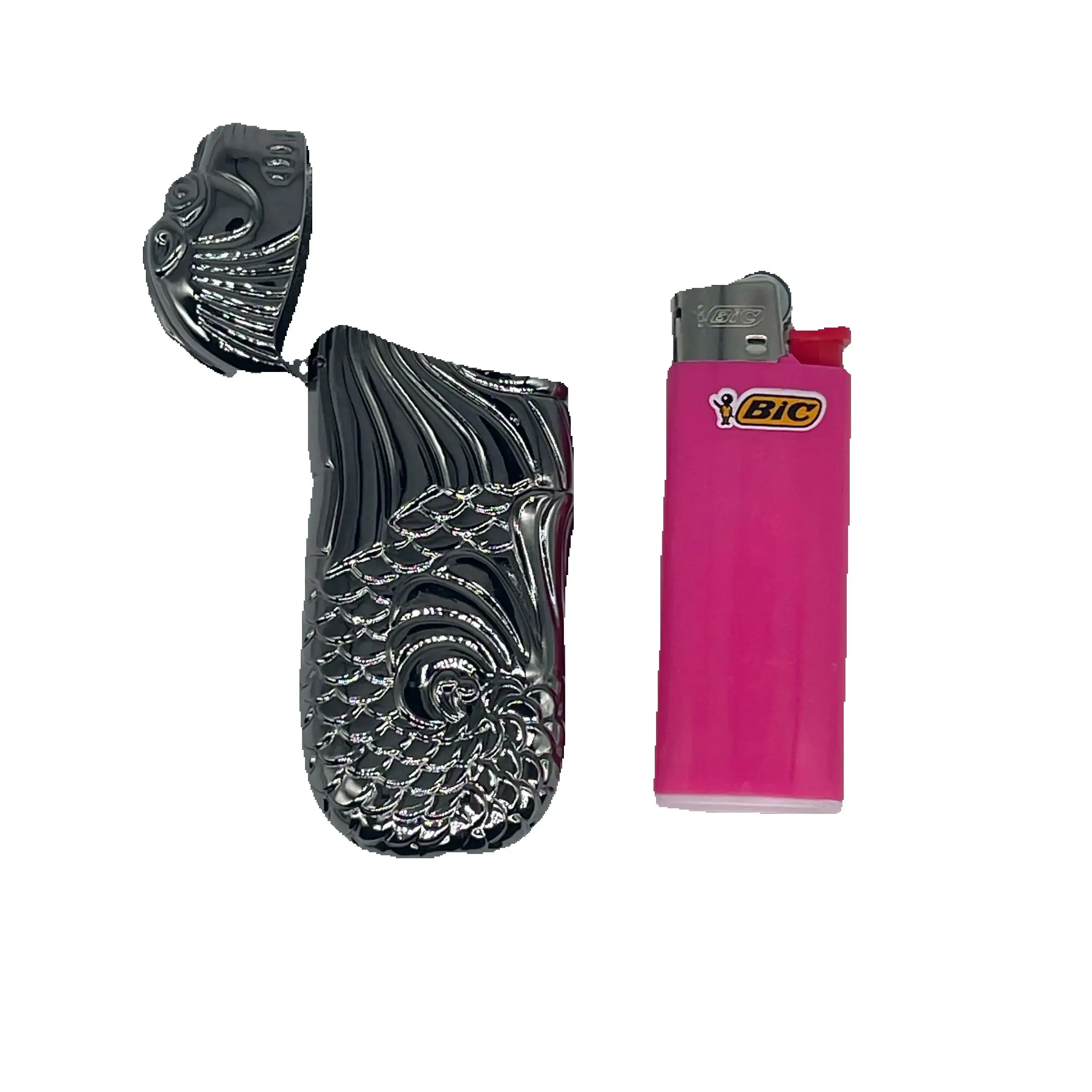 حافظة ولاعة على شكل ميرولين نادرة لهاتف Bic J5 ولاعة صغيرة عتيقة وحامل ولاعة إبداعي وغطاء حماية بدون ولاعة