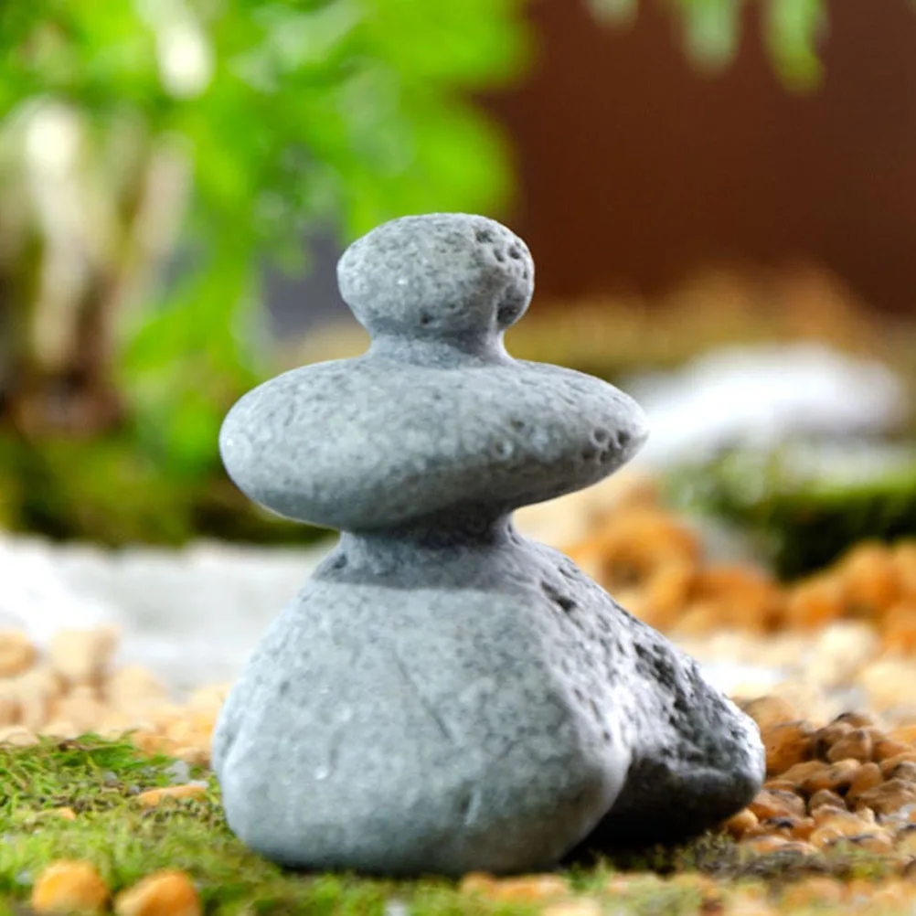 

3Pcs Realistic Stone Ornament Garden Micro Landscape Decorative Rockery Aquarium Fish Tank Rock Decoration Indoor Outdoor