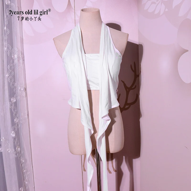 Bauchtanz-Top aus Lycra-Baumwolle, ärmellos, Tribal-Wickelkostüm H127