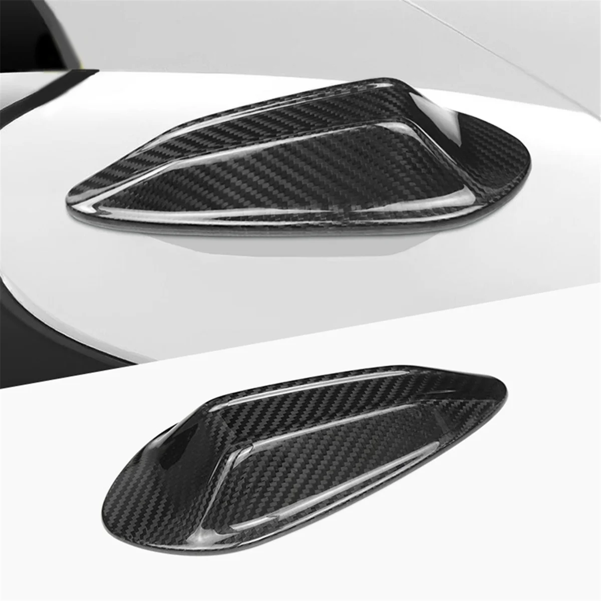 Car Roof Shark Fin Antenna Cover Carbon Fiber Decoration Trim for BMW 3 Series G20 LCI 5 Series G60 M3 G80 M4