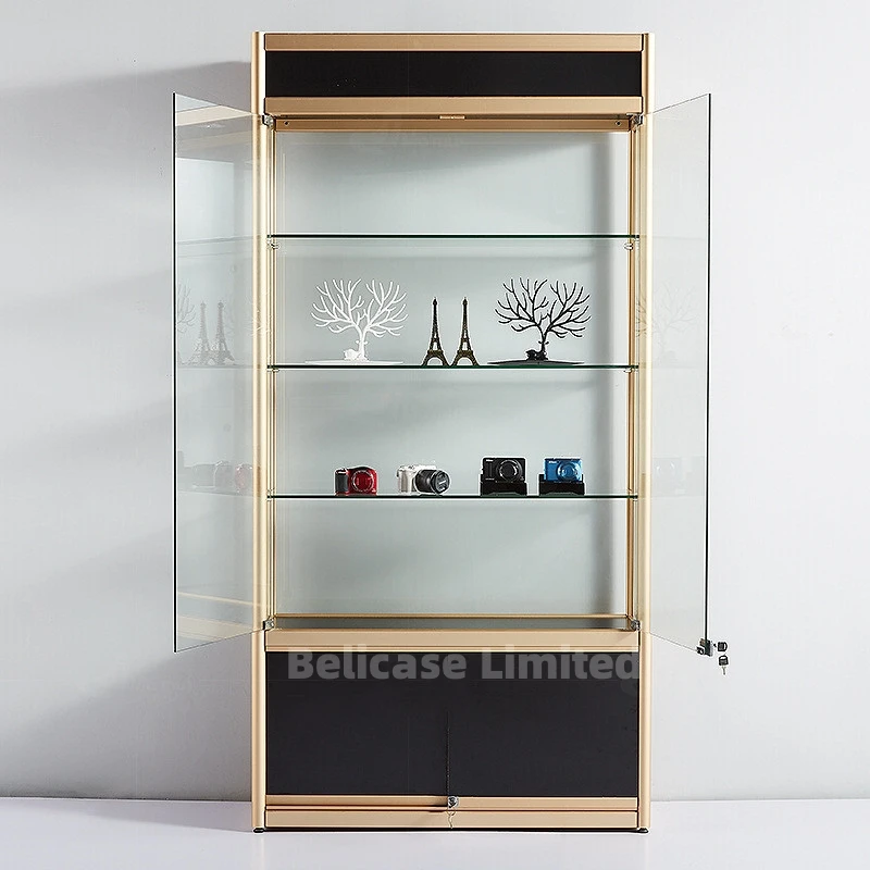 Aangepaste, Commerciële Aangepaste Display Houten Vitrine Planken Voor Kantoor Display Houten Kisten Rack Showcases