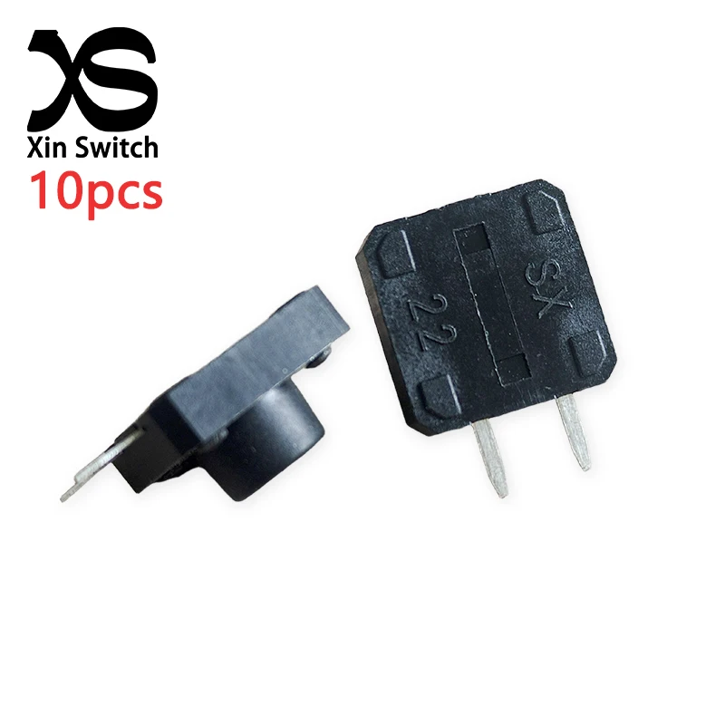 10 Stück 12x12 (Seitlicher Doppelpin) Taktiler Taster, horizontaler Typ, Griffhöhe 7,0 mm, DC 12 V, 50 mA, selbstrückstellender Mikroschalter – Detail 1