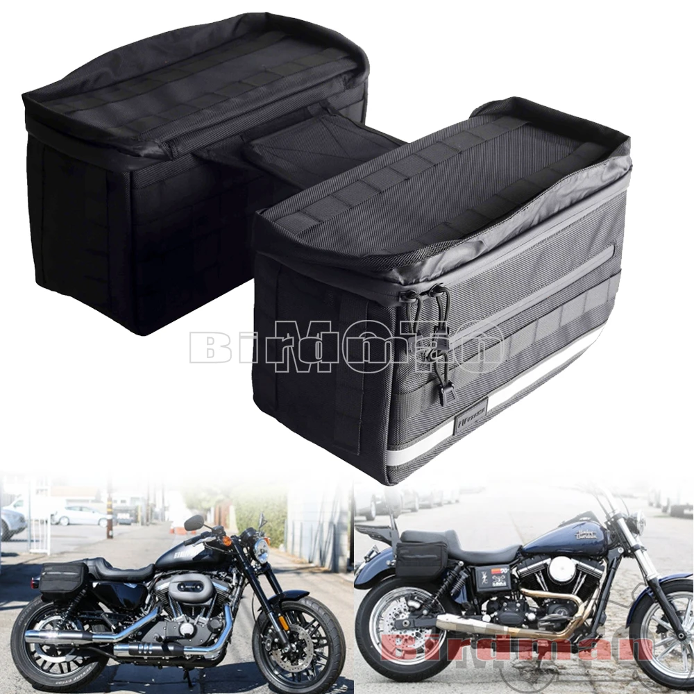 Club Thug Style Rear Luggage Saddle Bag Outdoor Rider Tool Travel Storage Side Bags For Harley Dyna Sportster Custom Classic