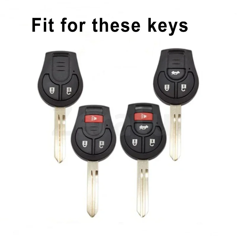Car Key Case Cover Protector Shell Fob Holder Protector for Nissan March Tiida Altima Armada Cube Juke Maxima Pathfinder Rogue