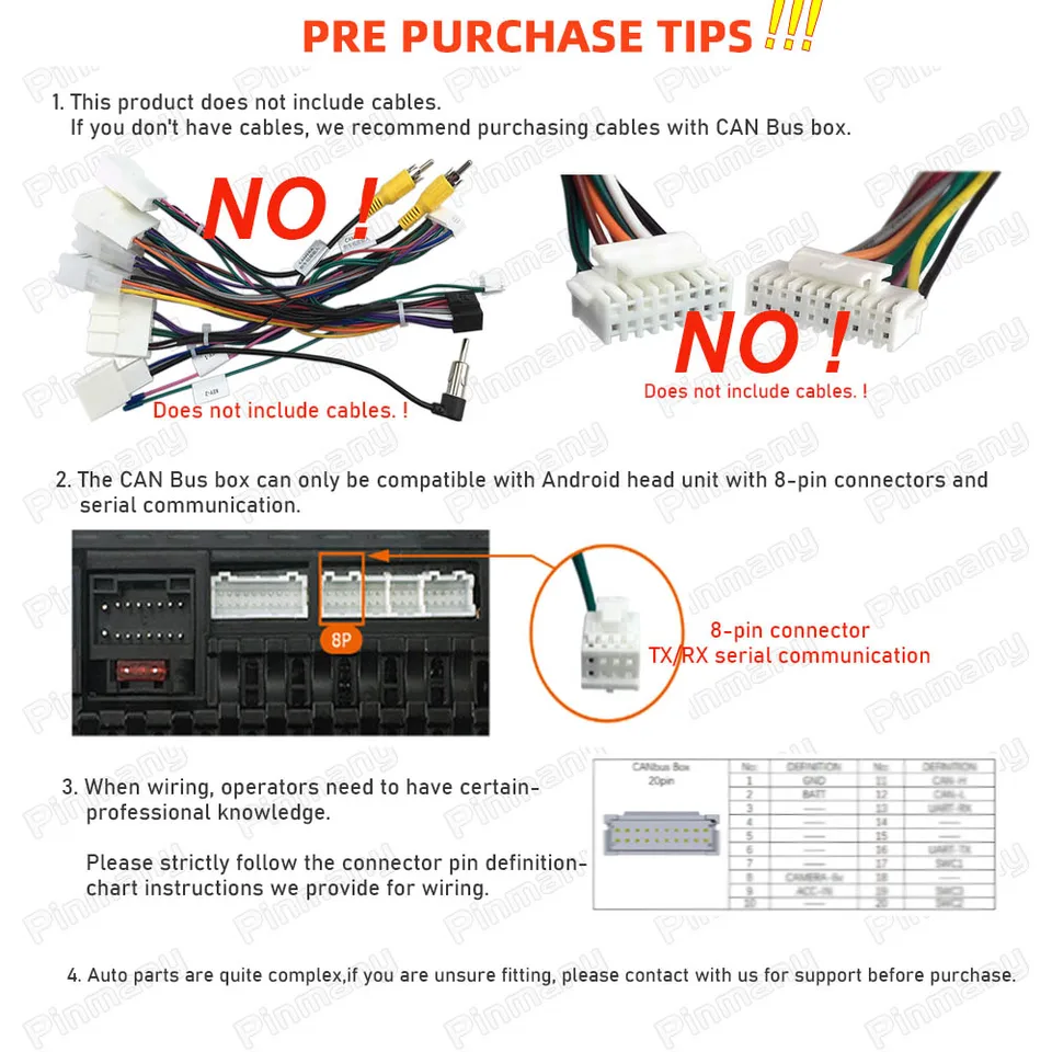 CAN Bus Decoder G-RZ-PAS66 16-Pin Black Box Car Radio Adapter for