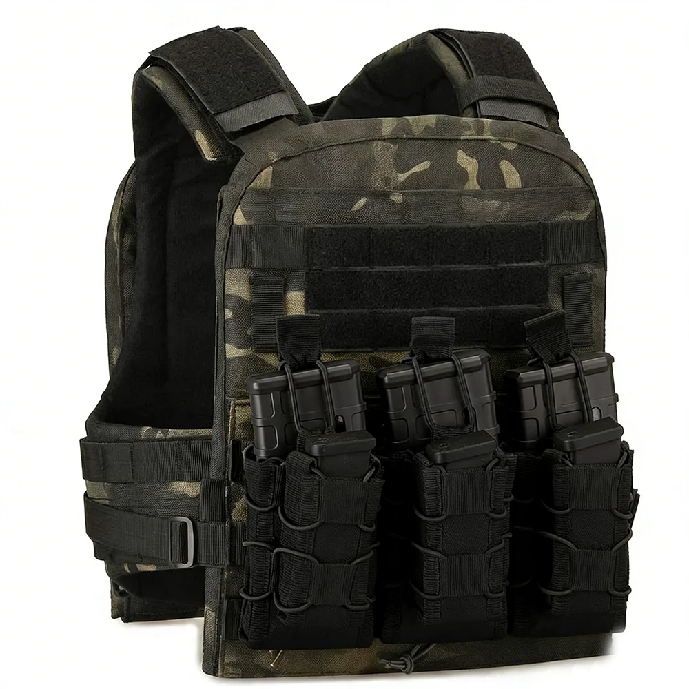 Tactical MOLLE Double Mag Pouch Quick-Draw Mag Pouch Compatible With Various Models Such As 9mm and 5.56