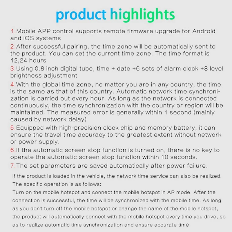 3X Wifi czas usługi moduł zegarowy automatyczny zegarek DIY cyfrowy zegar elektroniczny sieci bezprzewodowej czas usługi biały
