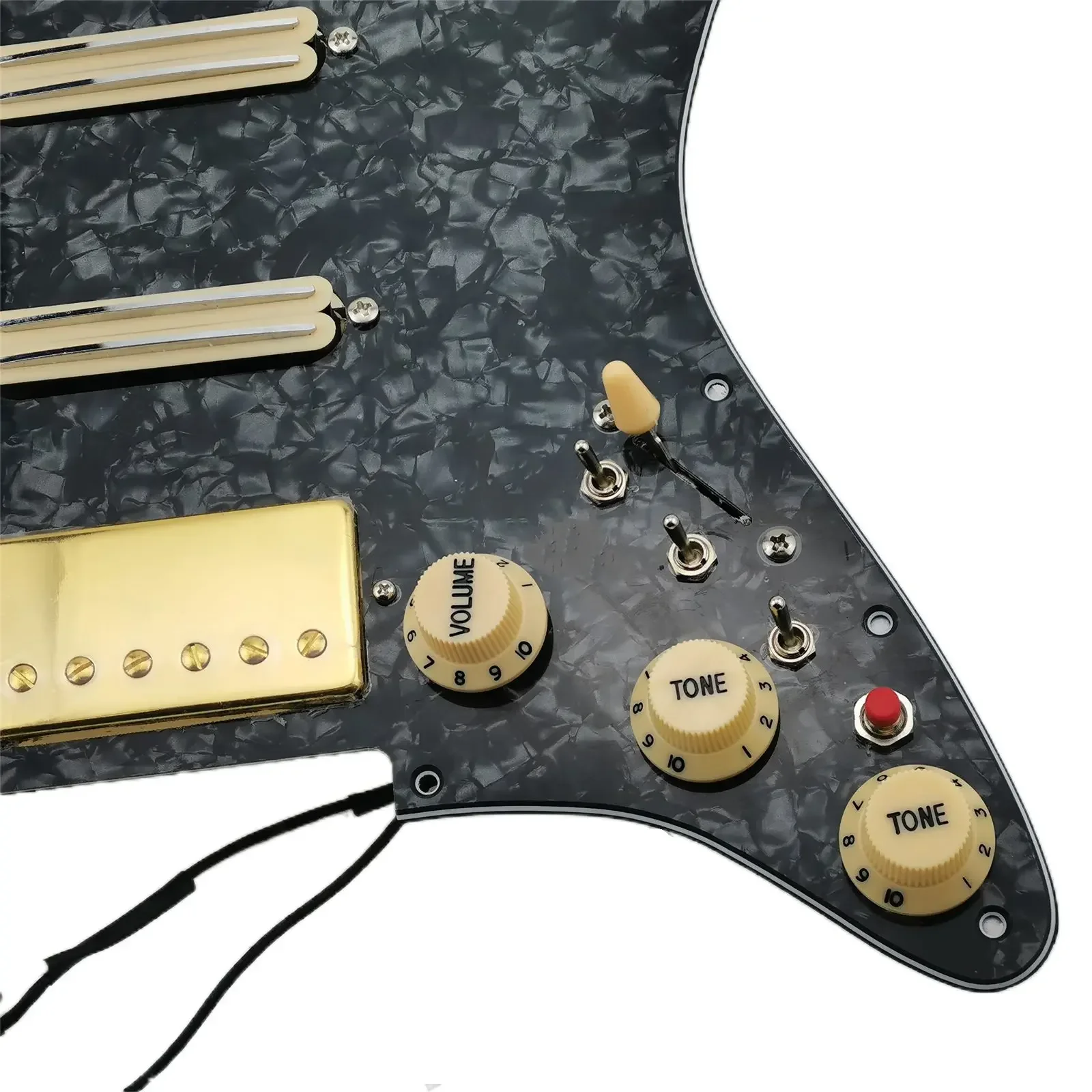 Big Promotion-HSS Guitar Pickups Alnico V Humbucker Pickup Prewired Pickguard Pickups Guitar Wiring Harness Mini Single Cut Set