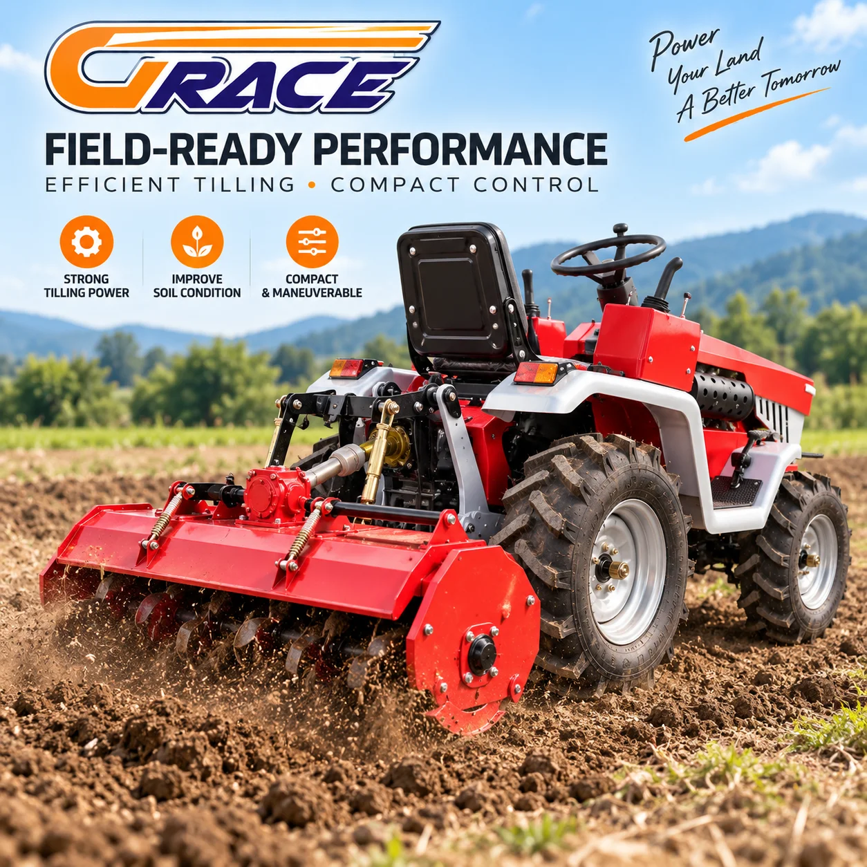 80HP 4x4 Wheel Tractor High Efficiency Agricultural Farm Tractor for Big Farms