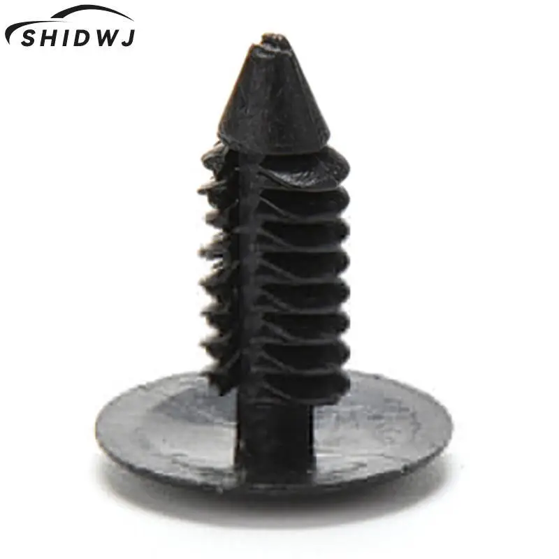 Hot sale 100pcs Car Vehical Plastic Rivet Clip Fastener Balck Color 6mm Dia Door Trim Panel Black  For Car Vehical