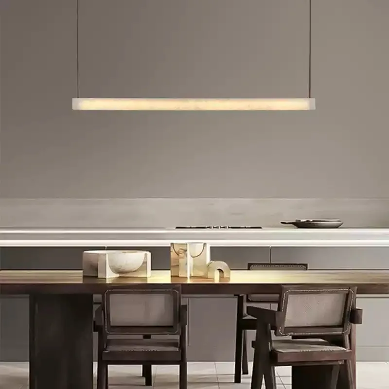 Contemporary Minimalist Resin Pendant Lights Hight End Hanging Lamp Living Room Bedroom Restaurant Long Strip Ceiling Chandelier