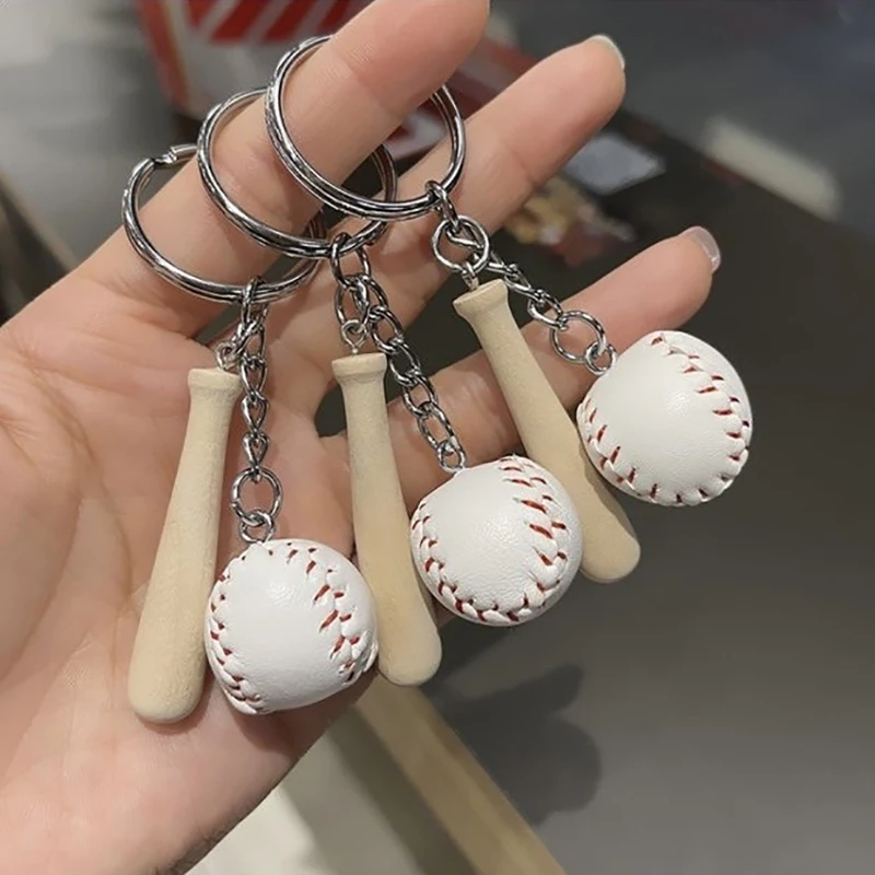Porte-clés de sport PmotBat Ball Baseball Bat Key, JOCar Key, JODecor, GérKeyring