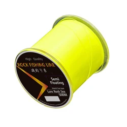 500m Semi-floating Monofilament Fluorescent Yellow Rock Fishing-Line Resistance Jack Sea Pole Rock Fishing