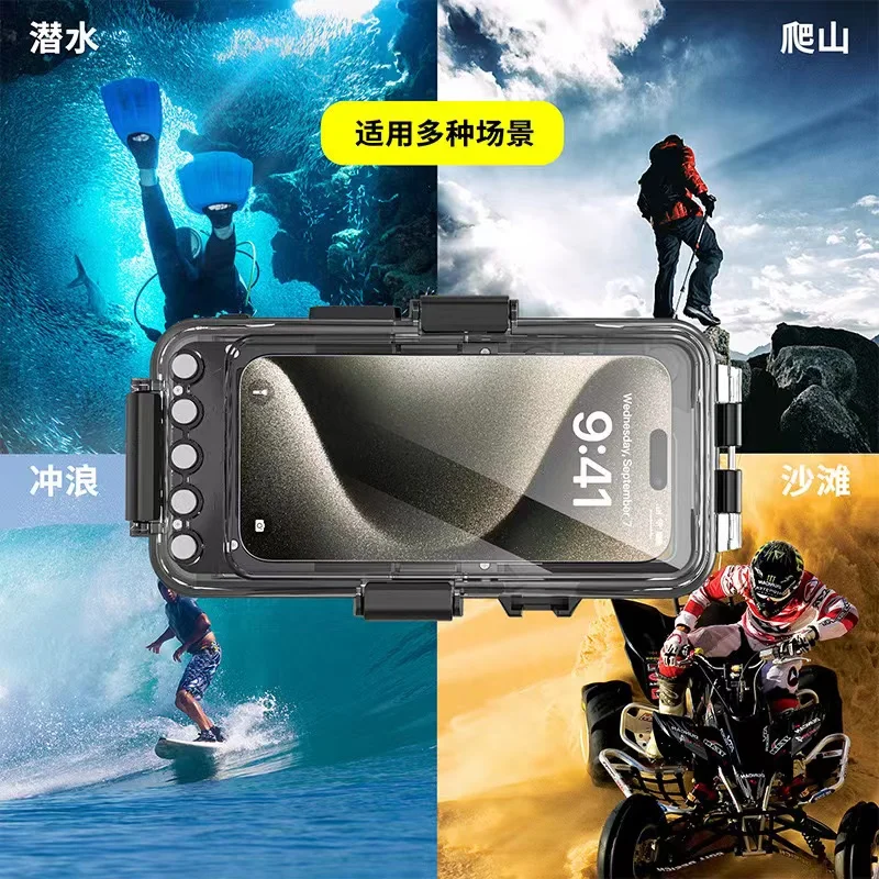 30M Diving Snorkeling Underwater Case Operated Underwater Photo Video,Waterproof Housing for Samsung S24 Ultra S23 S22 S21 S20