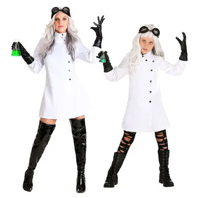 

Halloween Children's Day party, adult children crazy scientists perform costume