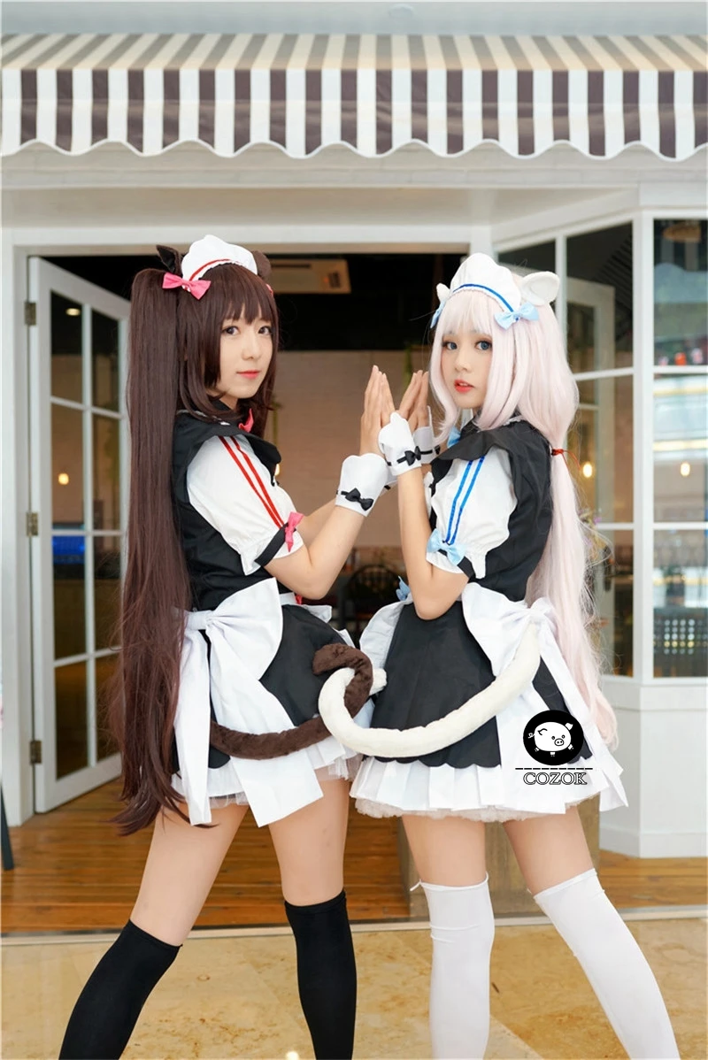 Nekopara cosplay vanille schokolade maid kostüm ova maid uniform nekopara cosplay katze neko mädchen kostüm frauen