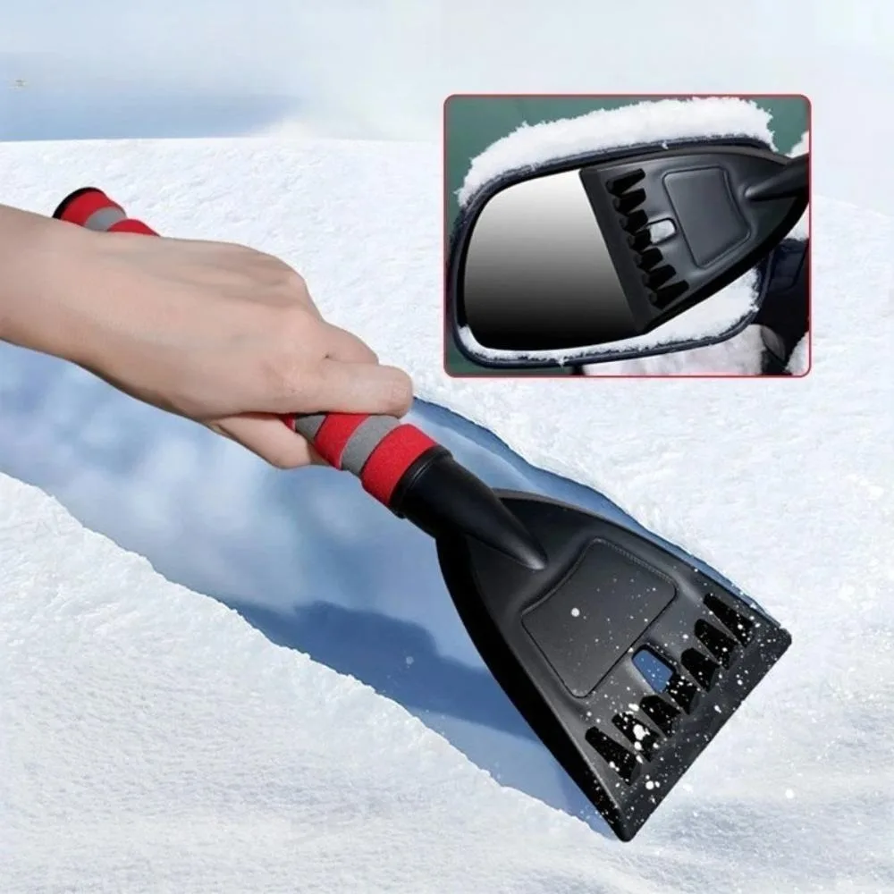 

Зимняя автомобильная лопата для снега с длинной ручкой, щетка для скребка для льда на лобовом стекле, инструмент для удаления снега без царапин для автоматической очистки от обезвоживания