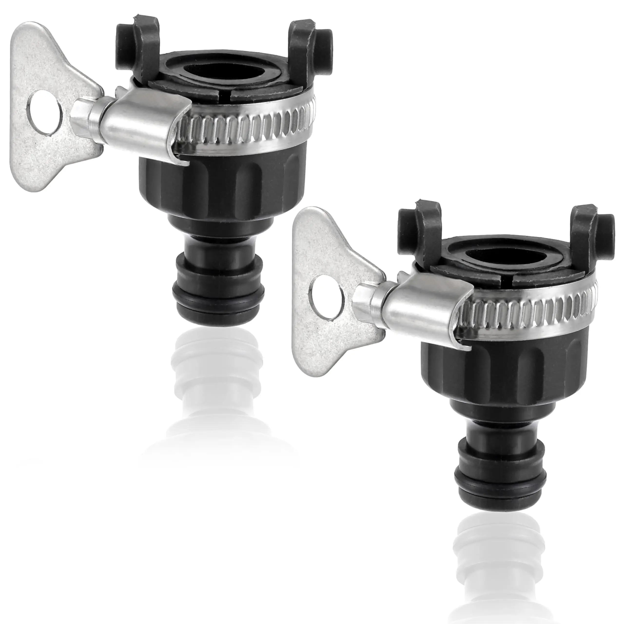 Universeller Wasserhahn-Schnellverbinder Langlebiger Kunststoff-Schlauchadapter für Autowäsche Gartenbewässerung Außenbereich