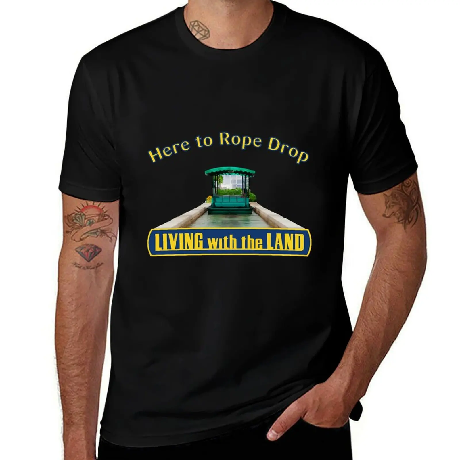 

Rope Drop Living with the Land T-Shirt valentines clothes shirts graphic street wear anime plus size men clothing
