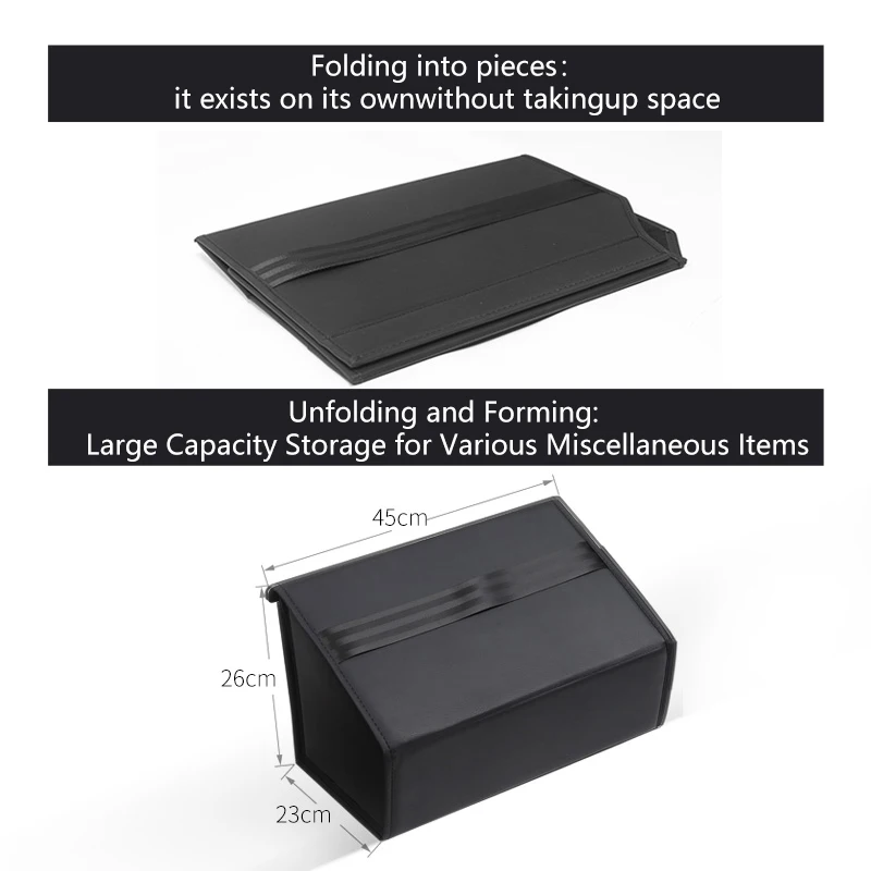 Rear Under Seat Storage Box For Tesla Cybertruck 2024 2025 3PCS Set Leather Rear Under Seat Organizer Box Interior Accessories view 3