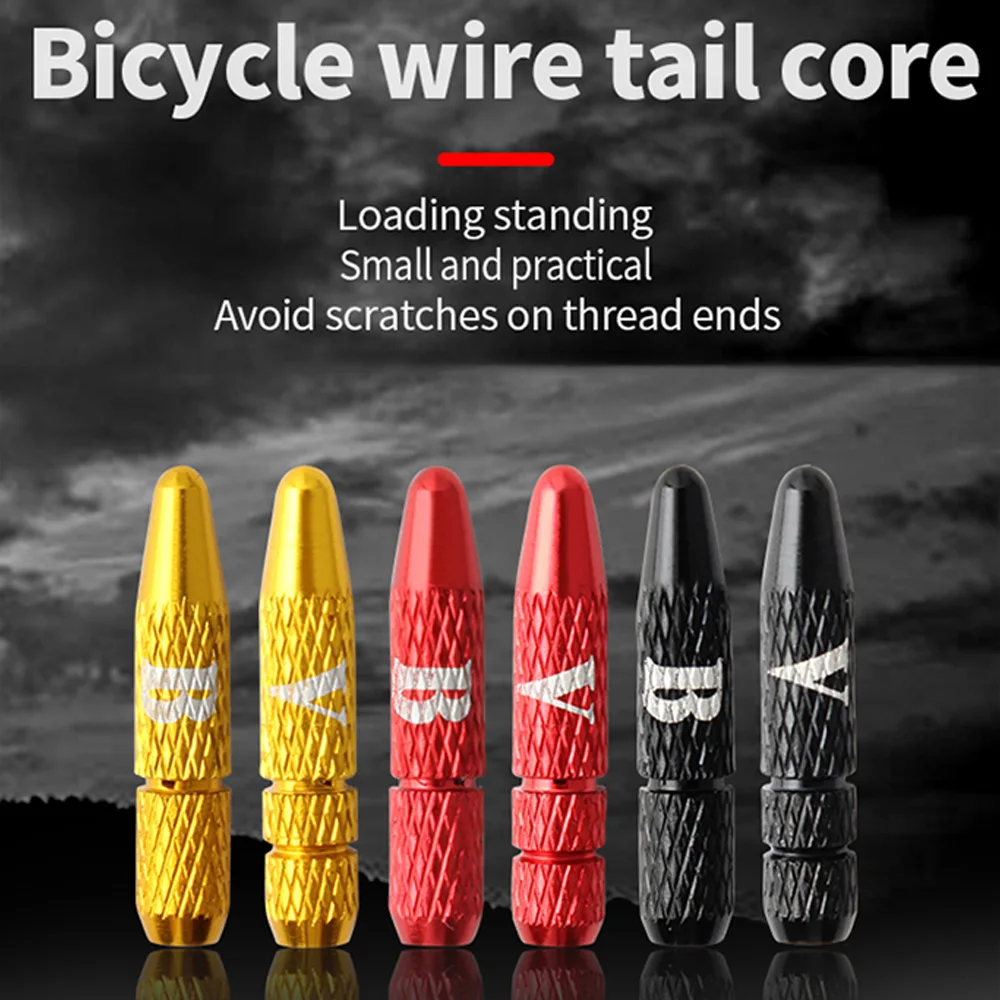 MTB Bicycle Aluminum Alloy Brake Line Cap Bike Brake Shifter Cable Core Cap Shifter Line Cap Cord End Covers Cable Tail Cap