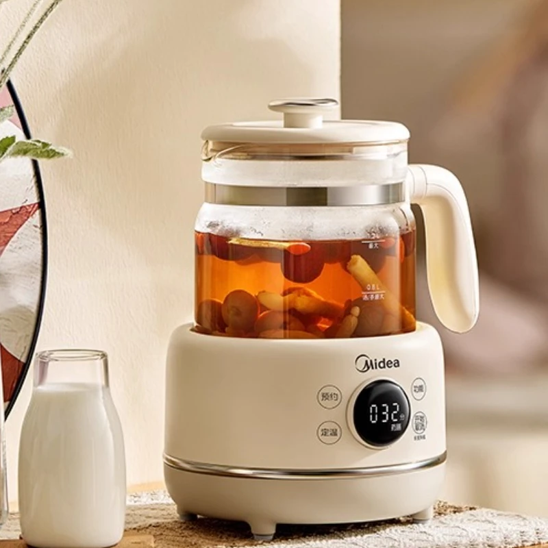 Midea health pot stewing integrated tea pot office small household kettle full glass pot body kettle