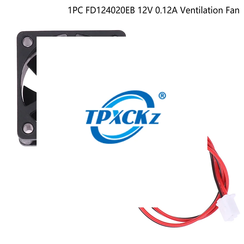 

1Pc 40*40*20mm 4cm Ventilation Fan FD124020EB 40204YCM 12V 0.12A 3Wires Durable Silent Fan Blower Fan Large Air Volume Fan