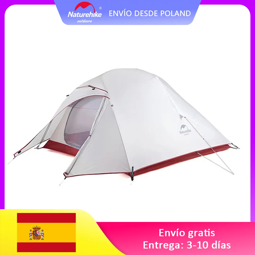 Naturehike-tienda de campaña para 3 personas, tienda de campaña para exteriores, ultraligera, impermeable, independiente, para senderismo y mochilero