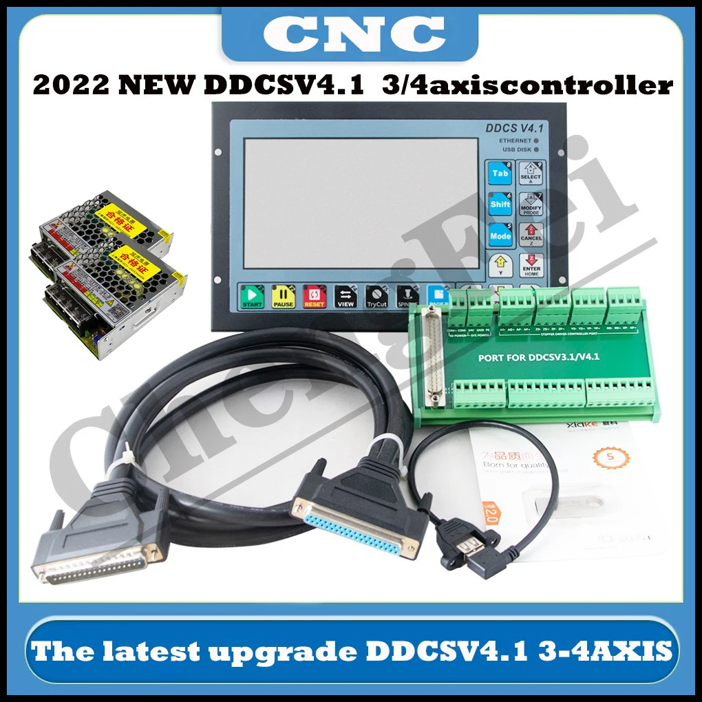 

latest CNC DDCSV3.1 upgrade DDCS V4.1 3/4 axis independent offline machine tool engraving and milling CNC motion controller