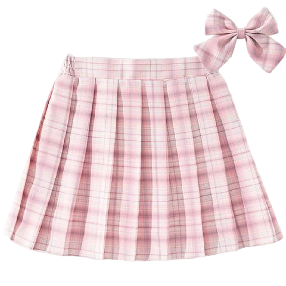 Summer Baby Toddler Children Clothing School Uniform Plaid Girls Skirt Bottoming Princess Pleated Skirts Kids Short SKirt