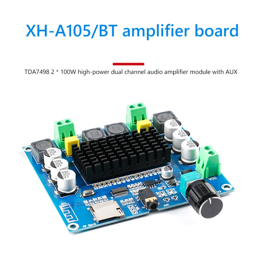 2x100W Sound Amplifier Board TDA7498 Bluetooth-compatible High-power Audio Module Dual Channel Power Digital Stereo Receiver