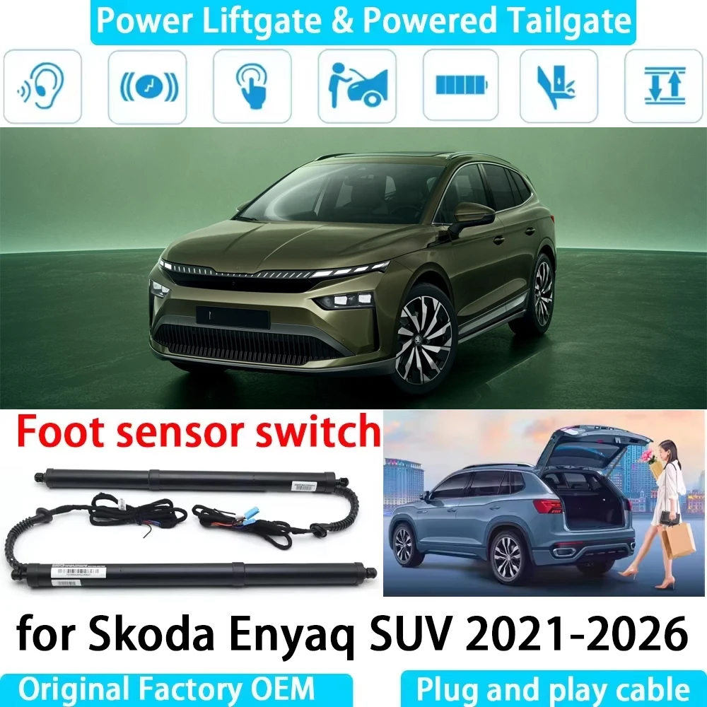 Für Skoda Enyaq SUV 2021-2026 Automatische Elektrische Heckklappe Angetriebene Heckklappenstütze Heckklappen-Hebesystem