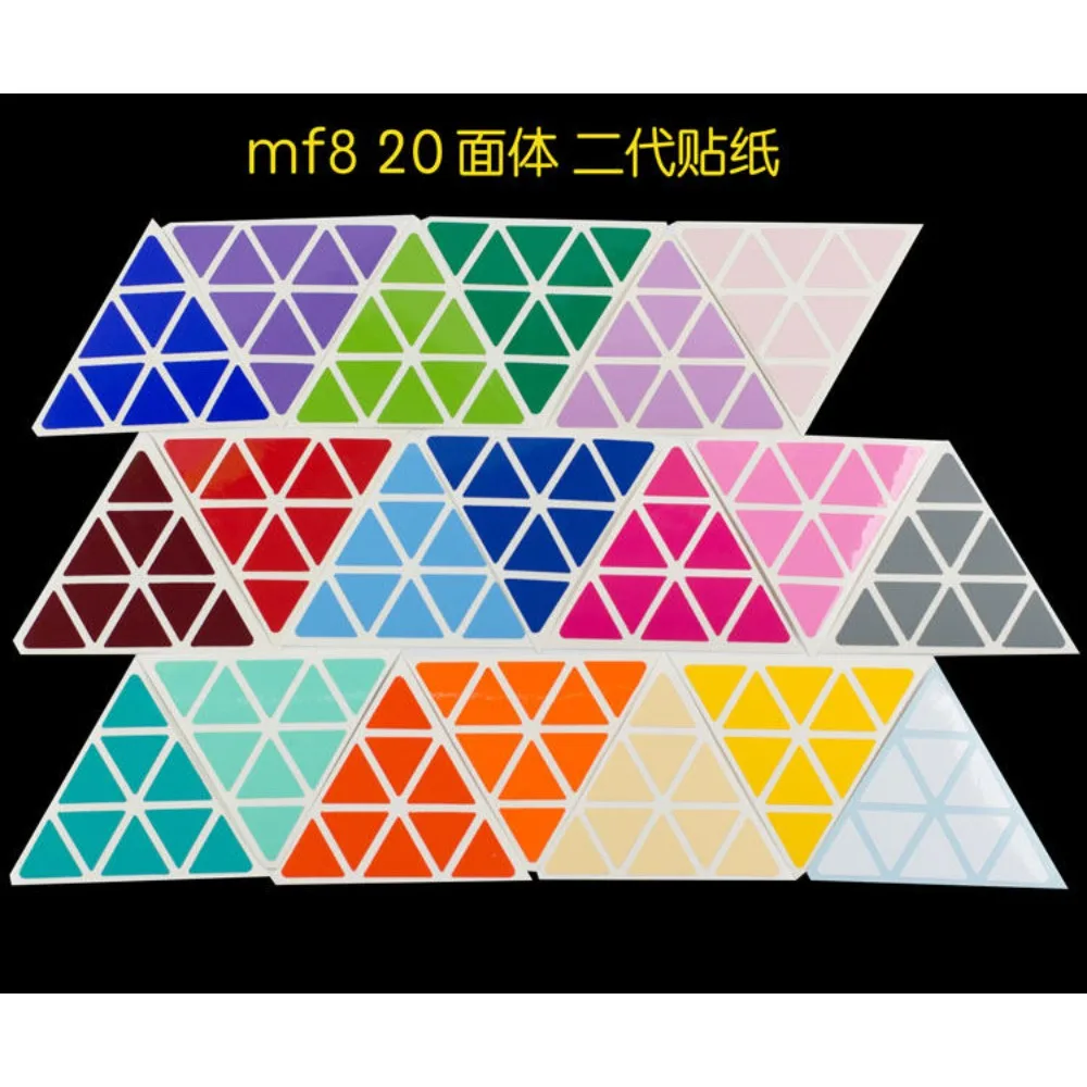 MF8 Cube Sticker Icosamate Eitan Star Cube 3x3 Puzzle Black Body Collection Cube