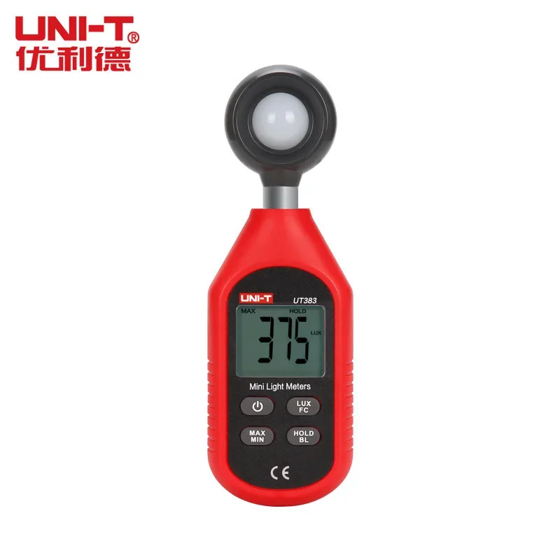

Lux Meter UT383 Mini Light Meter Digital Luxometer Professional Illuminometer Photometer Max Min Lightmeter Lux Fc Light Lux