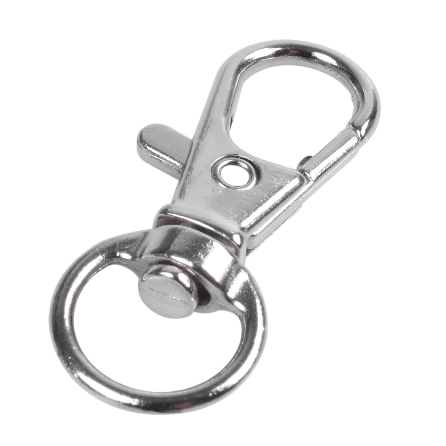 10pcs Metal Clasp Swivel Trigger Clips Snap Hooks Key Ring Bags DIY Craft Silver