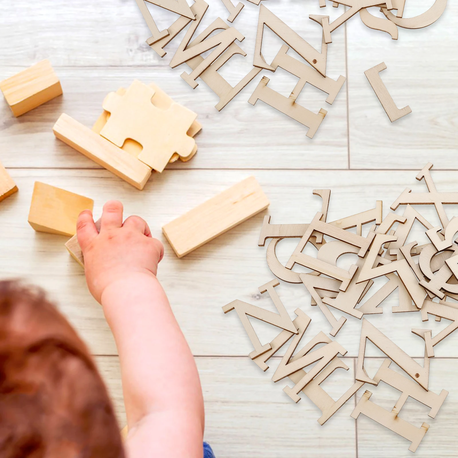 

24 Pcs Multiplication Table Letter Wood Chips Preschool Wooden Alphabet Learning