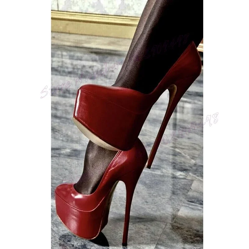 

Red Pointed Toe Platform Pumps Matte Leather Shoes for Women Stilettos High Heels Sexy Lady Shoes 2024 Zapatos Para Mujere