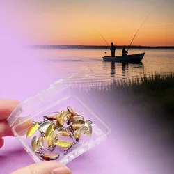 Moscas Scud con lentejuela y spinner para trucha y bass